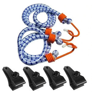 Car / Tarp Tie-Down Bungees & Clips Set NWOT